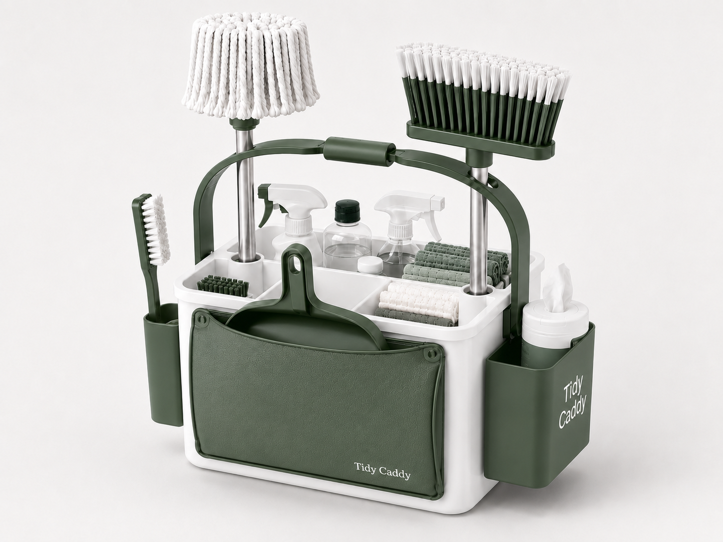 Green and white Tidy Caddy product rendering